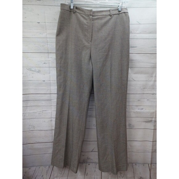Kasper Dress Pants Womens Sz 12 Lined High Rise Chevron Pattern Gray - Picture 1 of 7